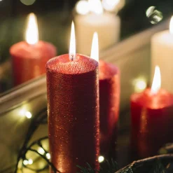 Vela decorativa pilar rojo Ø7x10cm^Casa Viva Clearance