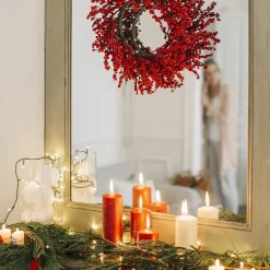 Vela decorativa pilar rojo Ø7x15cm^Casa Viva Best