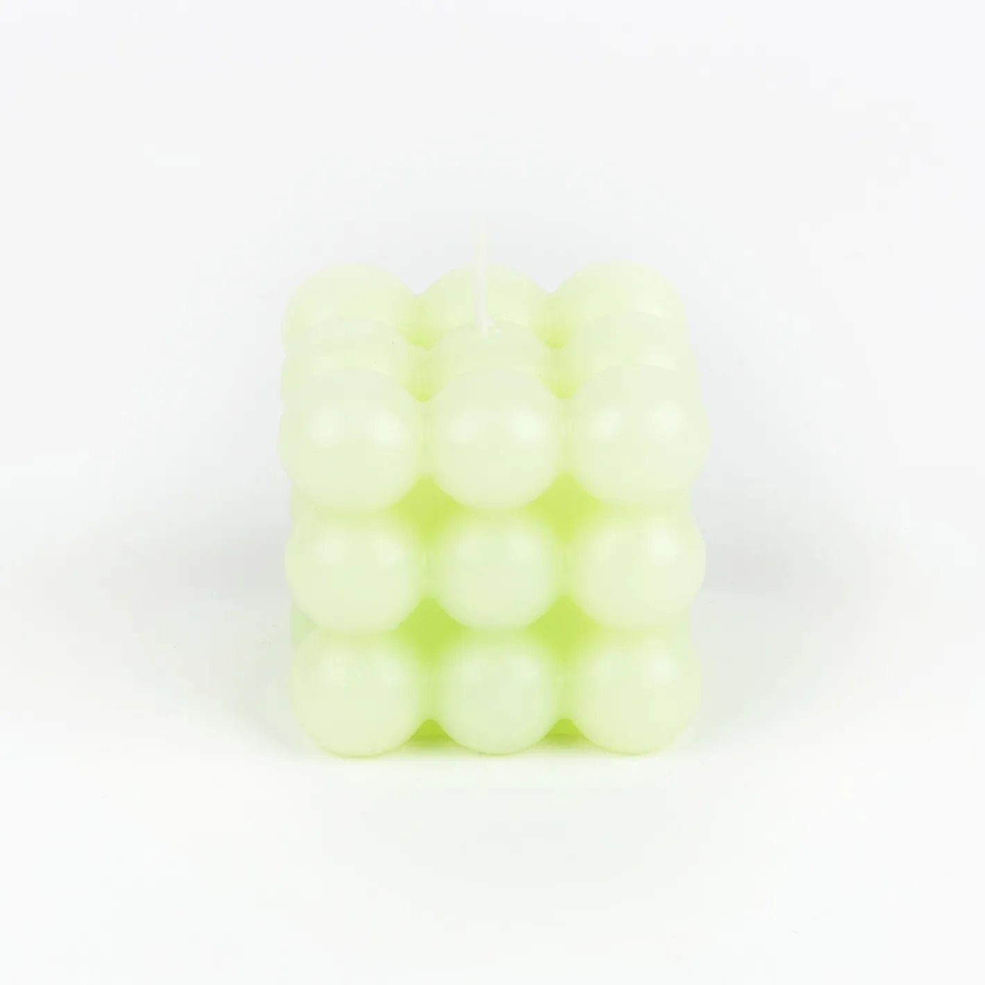 Vela decorativa verde Cubic 6x6cm^Casa Viva Online