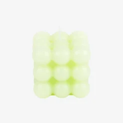 Vela decorativa verde Cubic 6x6cm^Casa Viva Online